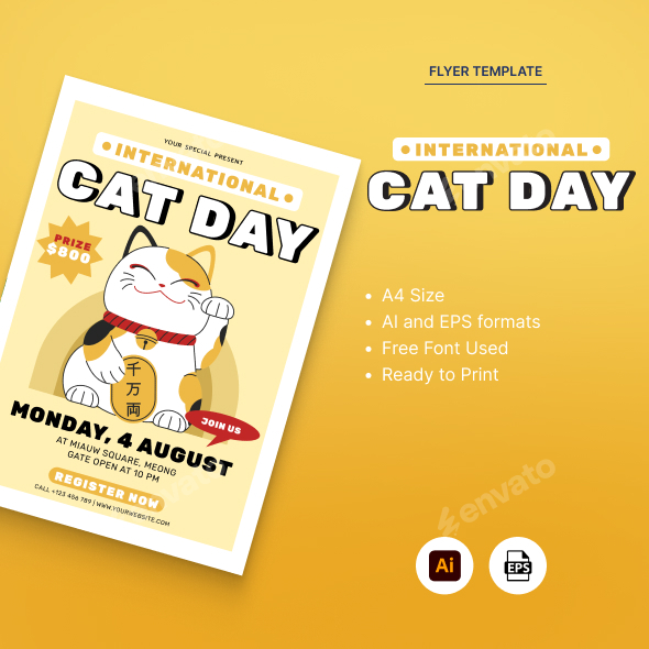 International Cat Day Flyer