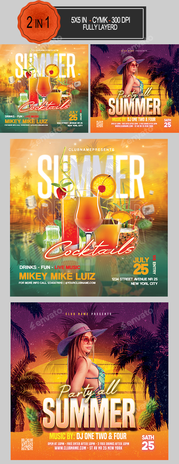 Summer Party Flyer Bundle