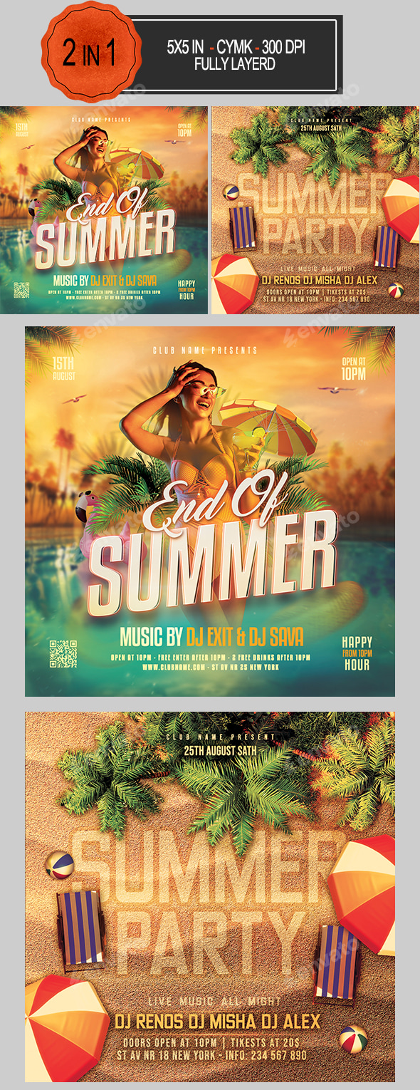 Summer Party Flyer Bundle
