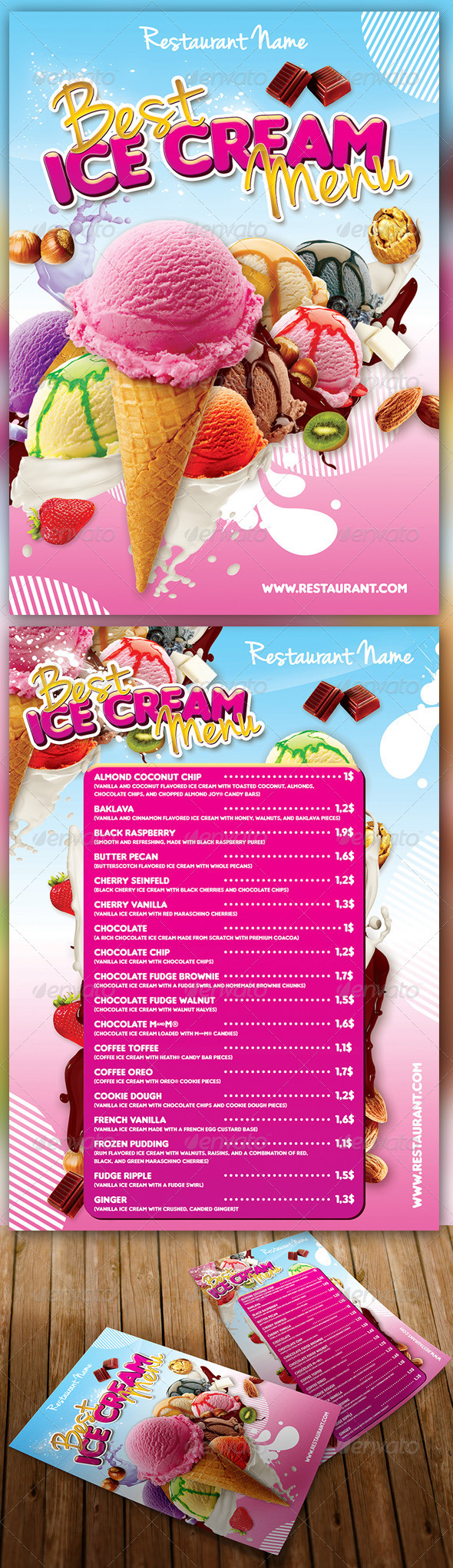 Ice Cream Menu
