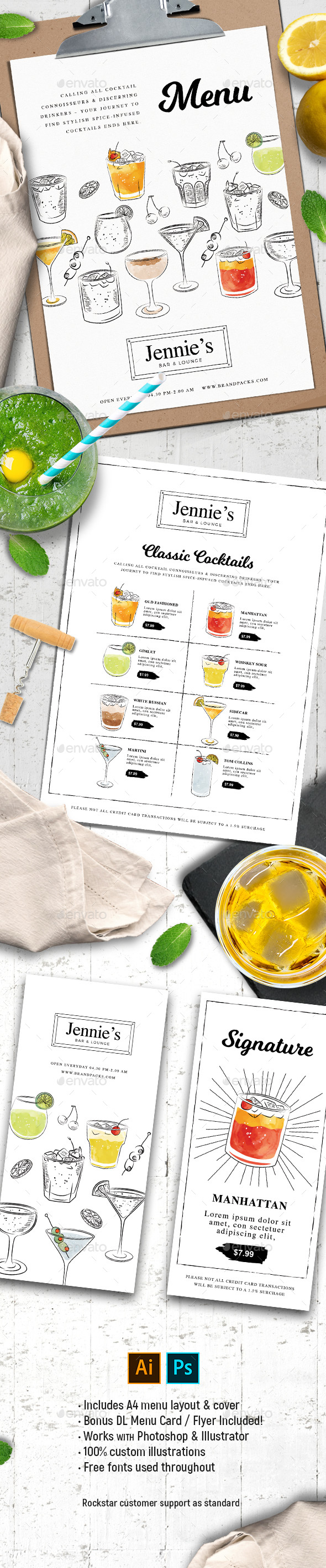 Cocktail Menu Templates 3