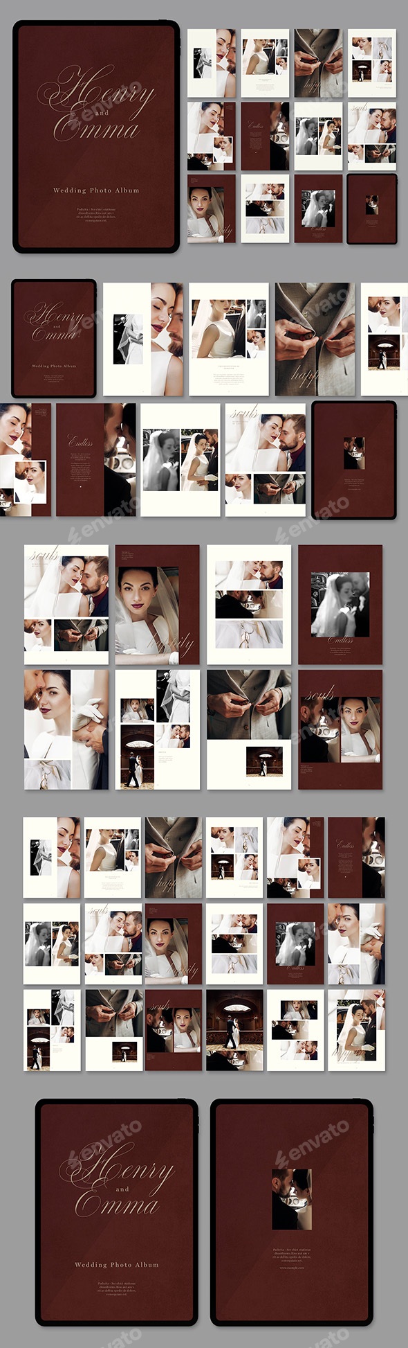 Wedding Photo Album Template (Digital)