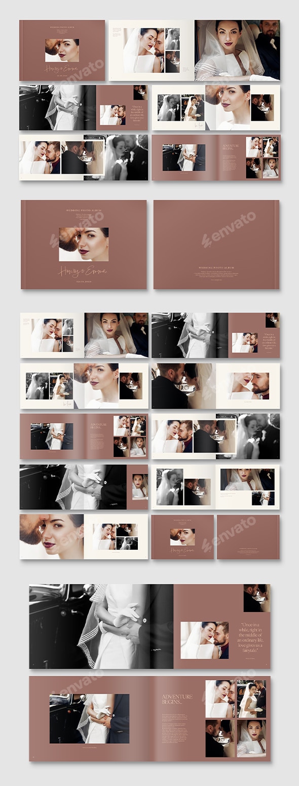 Classic Wedding Photo Album Template