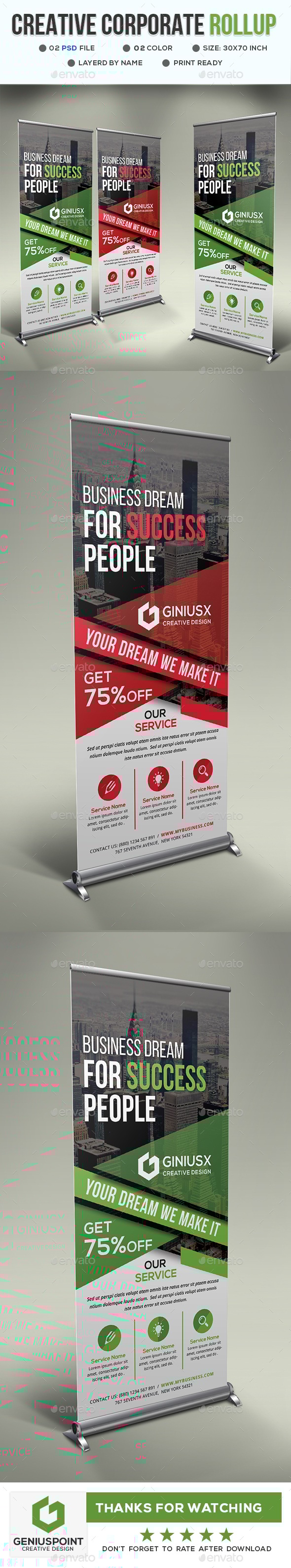 Creative Corporate Roll Up Banner
