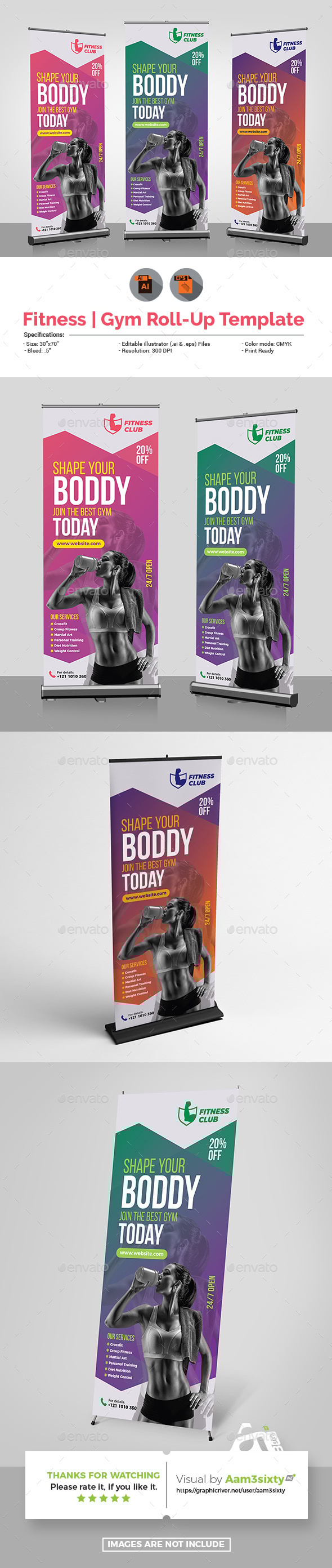 Fitness Rollup Template