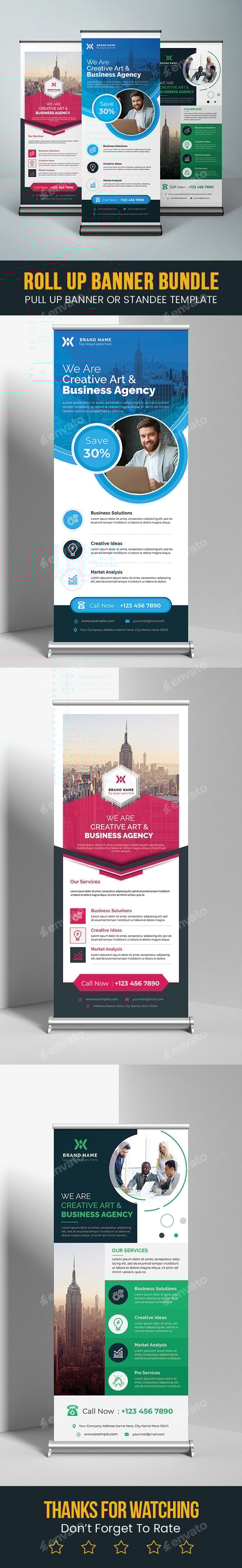 Roll Up or Standee Banner Bundle