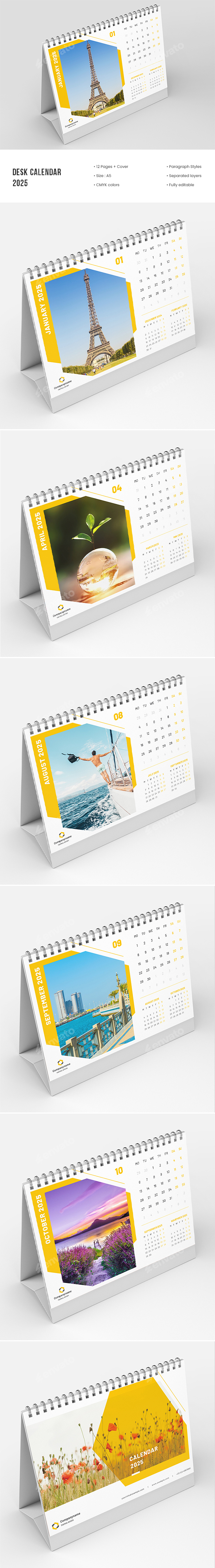 Desk Calendar 2025