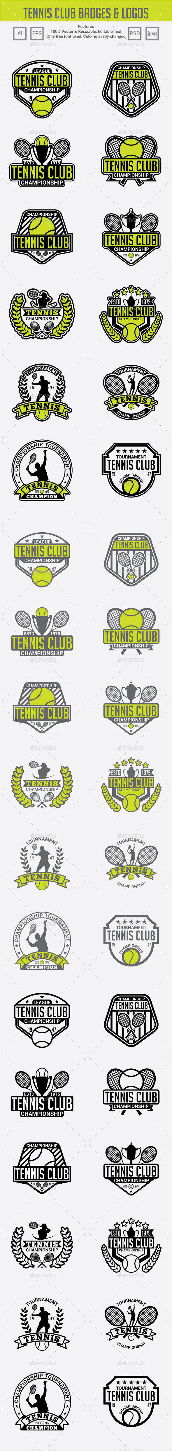 Tennis Club Badges & Logos
