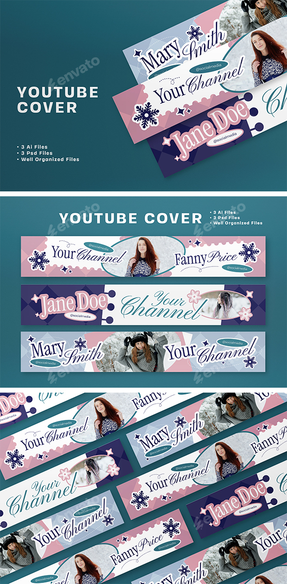 Pink Modern Alternative YouTube Banner