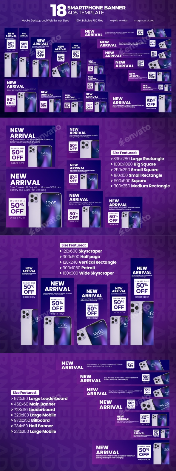 Modern Smartphone Banner Ads Template