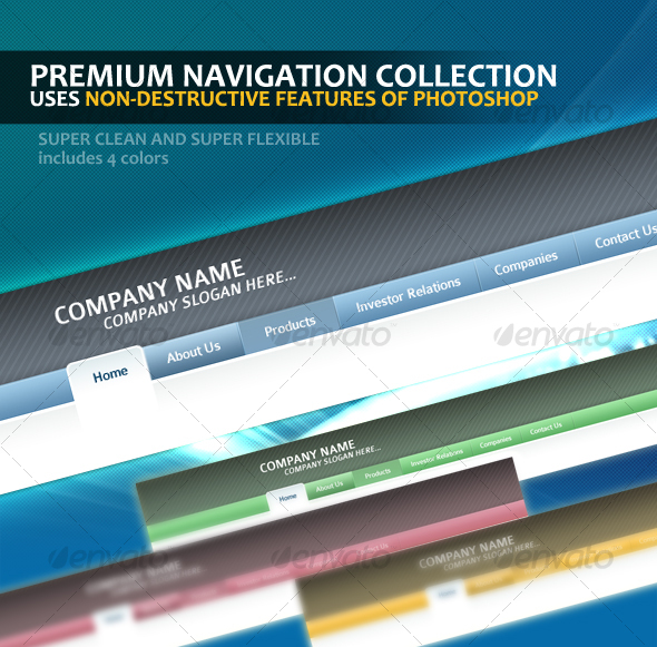 Premium Navigation Template Collection