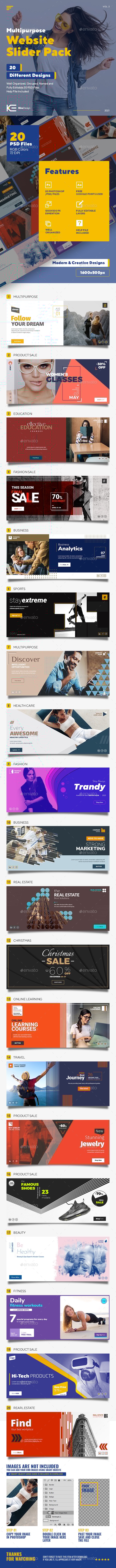 Multipurpose Web Site Slider Pack