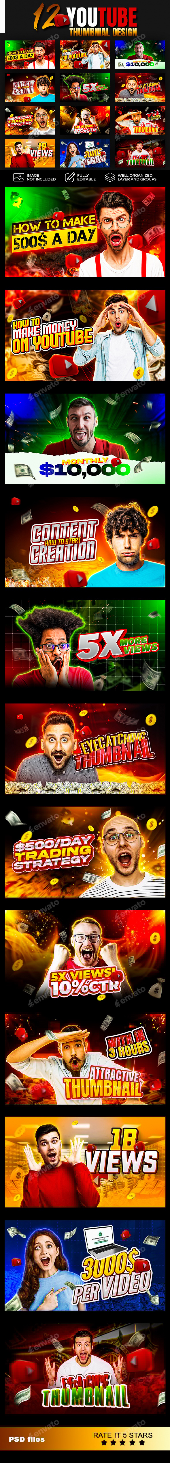 12 Youtube Thumbnail Templates