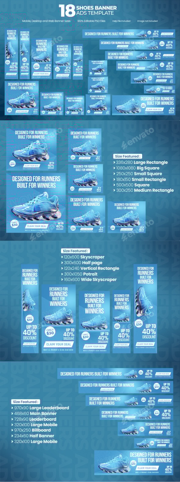 Modern Shoes Banner Ads Template