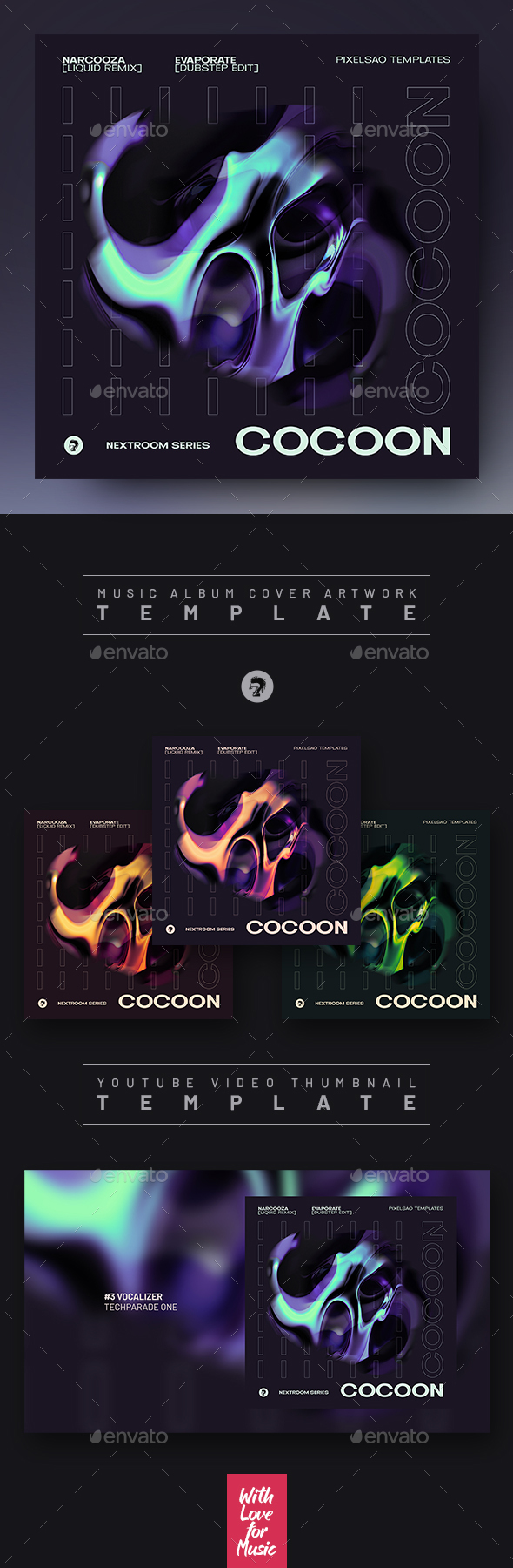 Cocoon – Album Cover Art Template