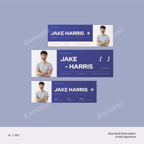 Blue Bold Minimalism Email Signature