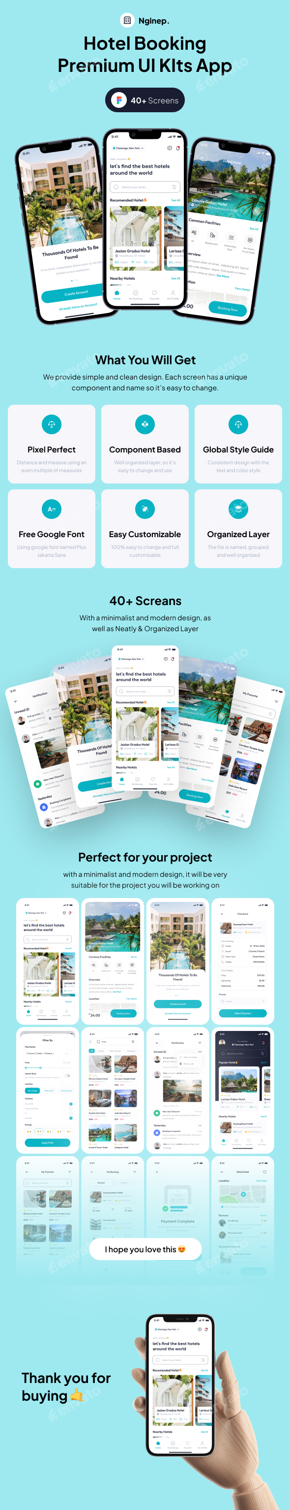 Nginep | Hotel Booking UI Kit App