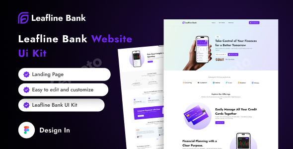 Leafline Bank Website Single Page Template