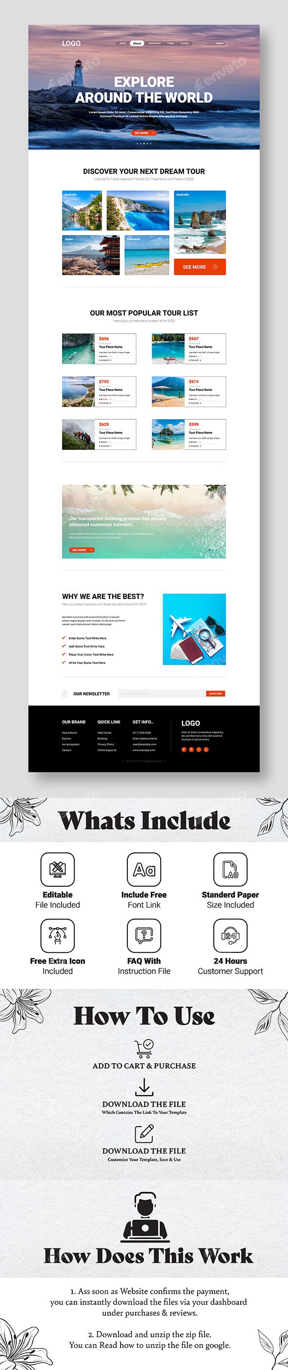 Travel Agency Landing Page Design