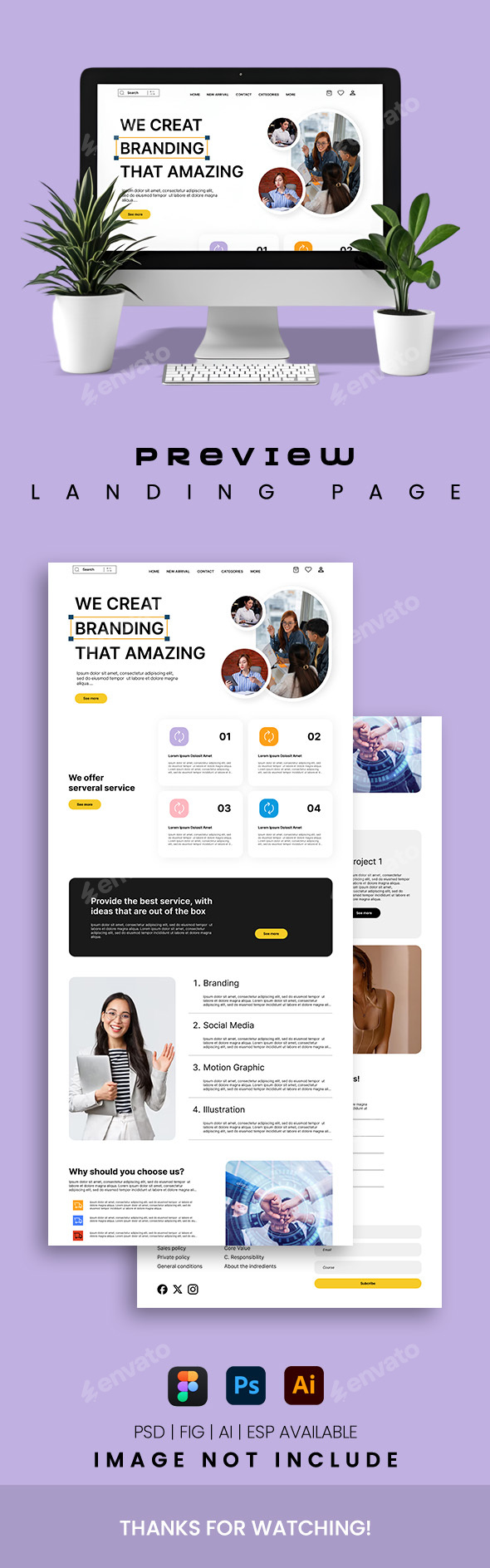 Branding Website Landing Page