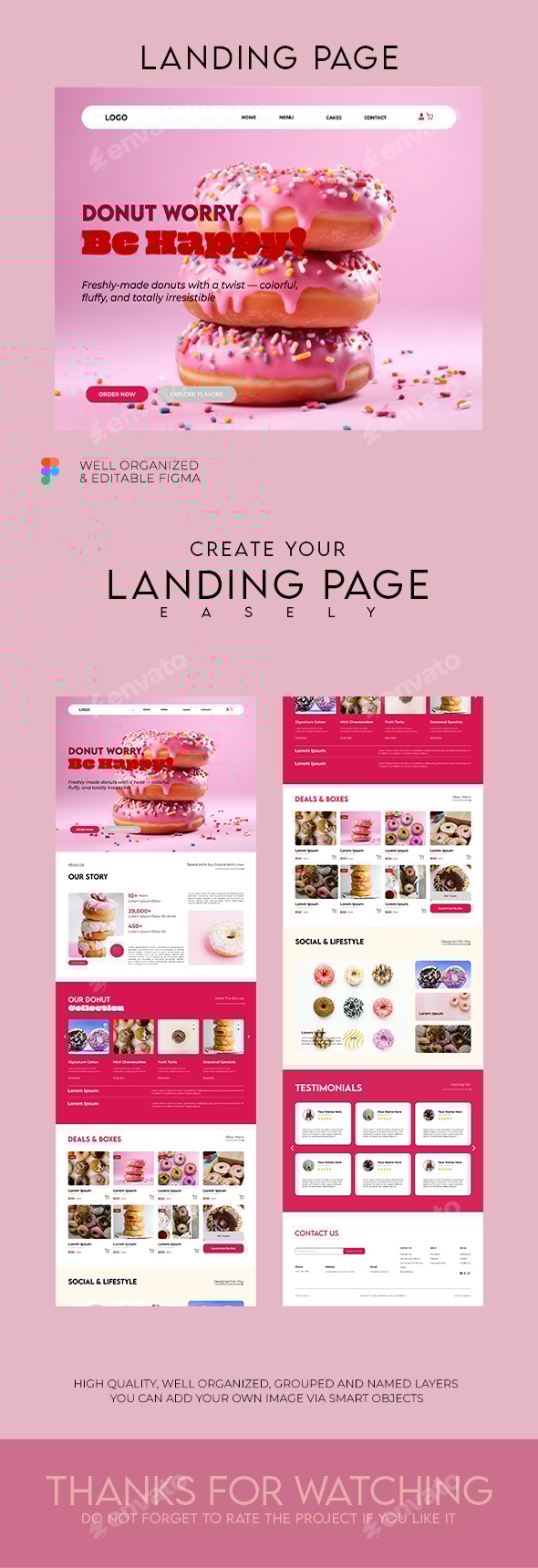 Donut Bakery Website Landing Page