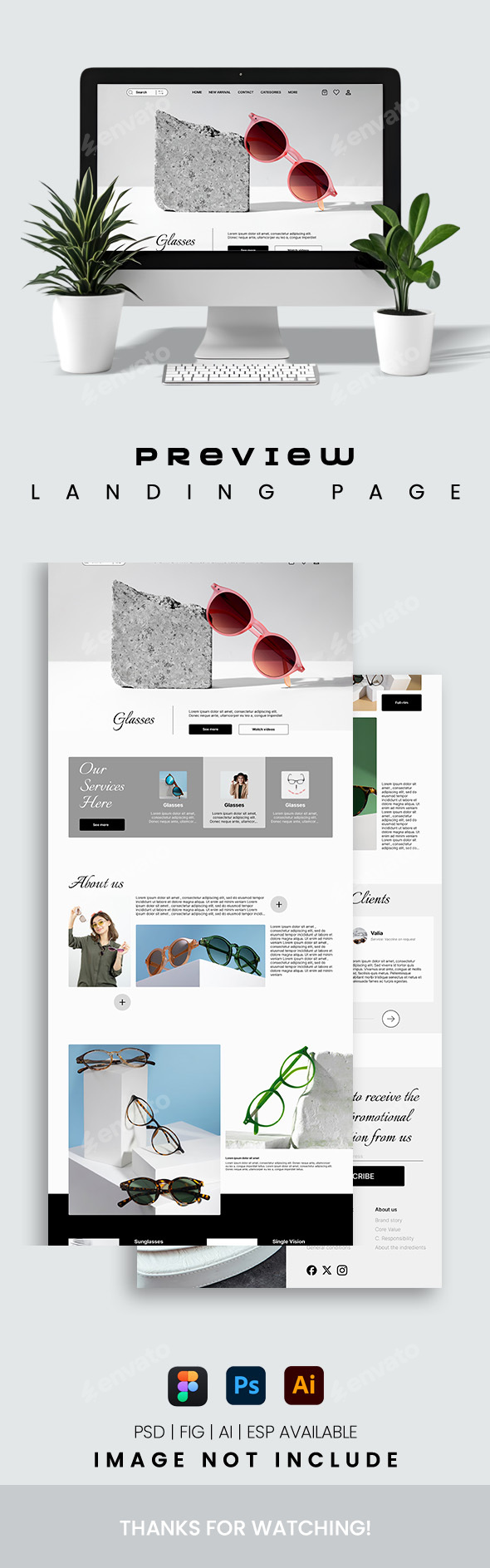 Fashion Brand Website Landing Page (Premium Version)