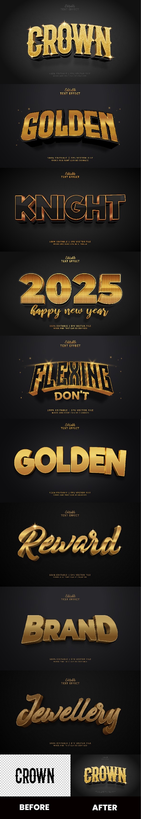 Text Effect Gold
