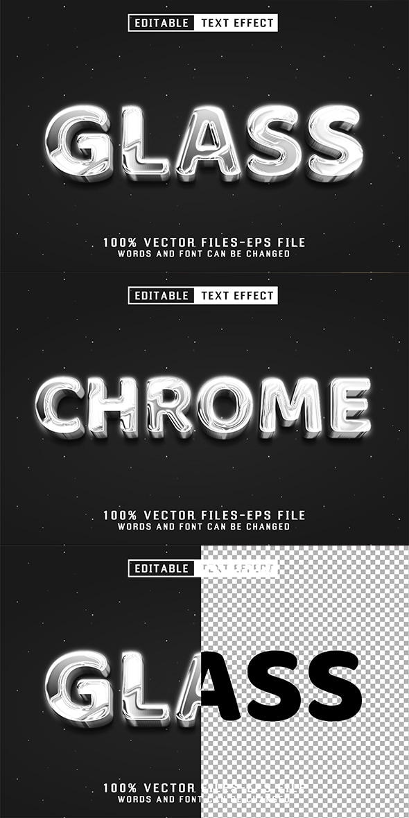Glass Editable Text Effect