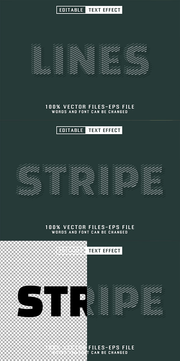 Stripe Editable Text Effect