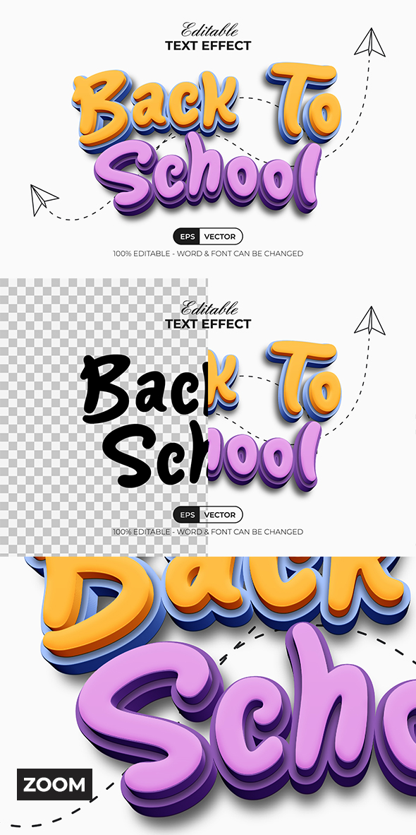 Back To School Text Effect Soft Style