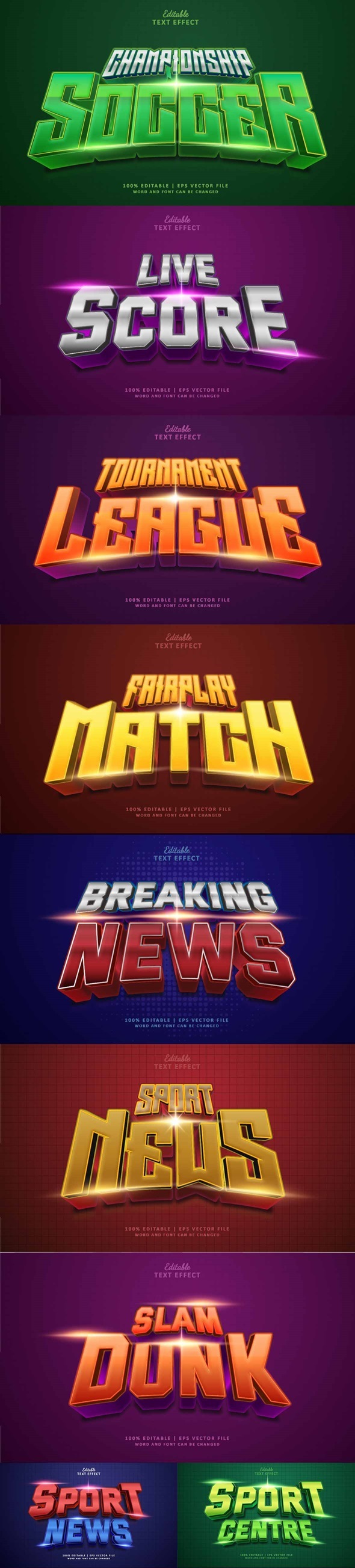 Text Effect Sport 3D
