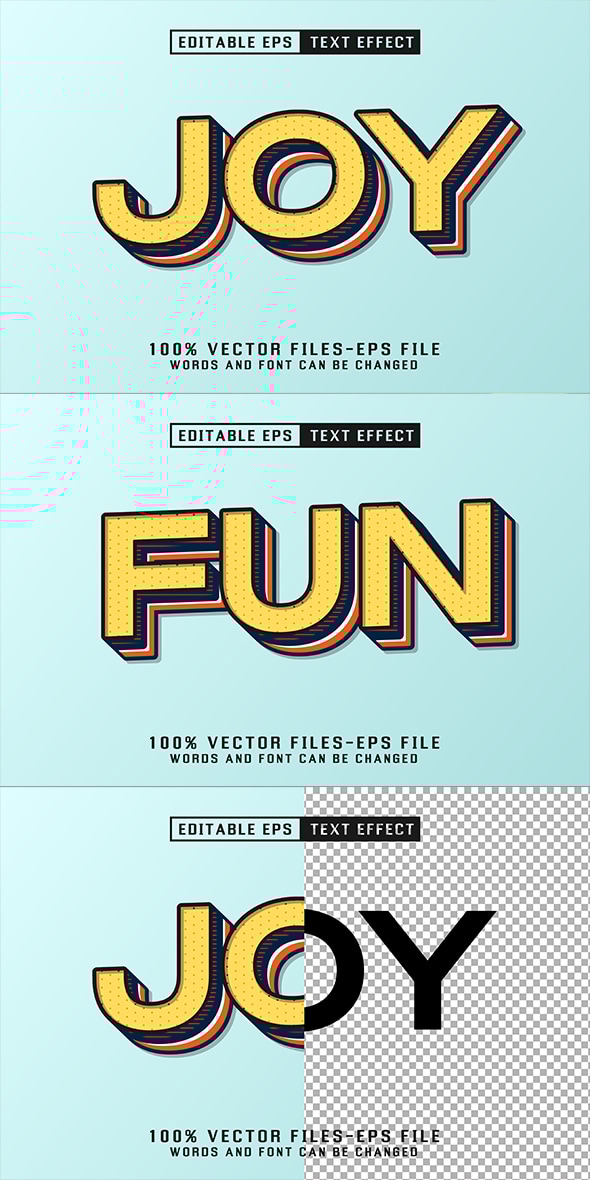 Joy Editable Text Effect