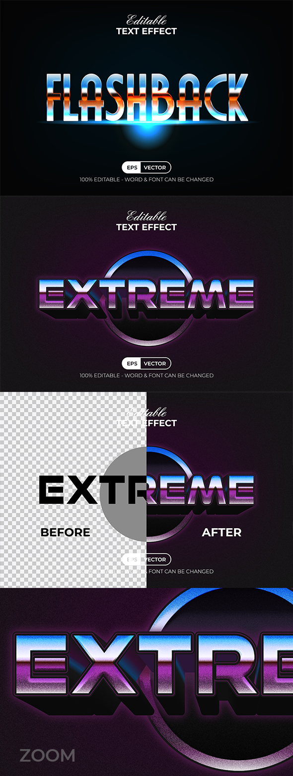 Retro Text Effect Style