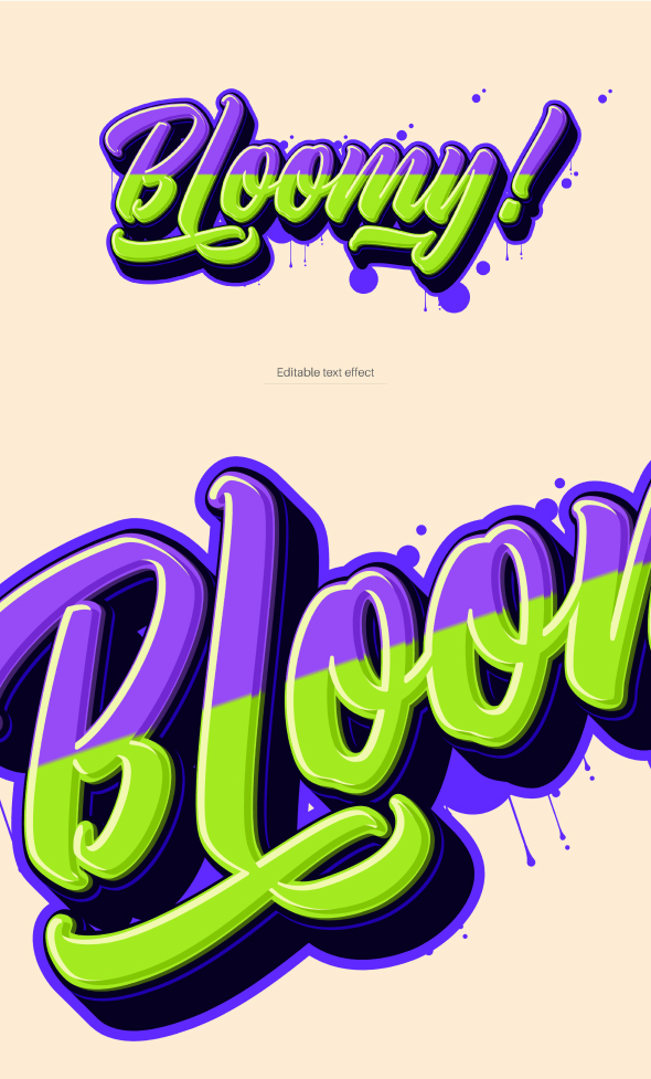 Vibrant Vector Lettering – Editable Text Effect for Stunning Designs