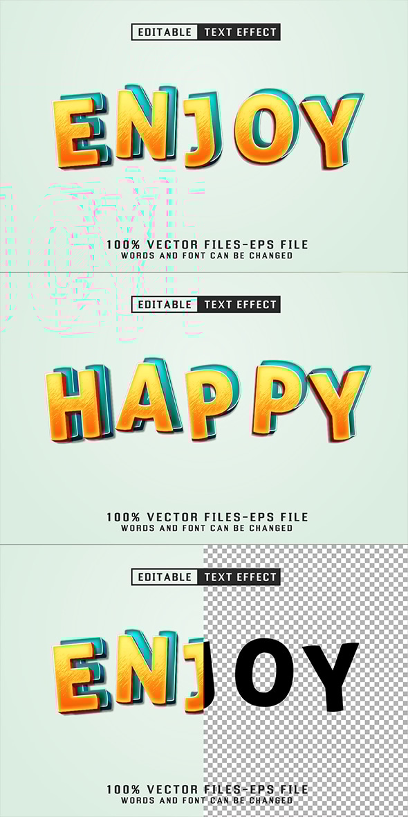 Enjoy 3D Text - Editable Text Effect