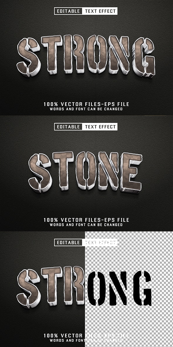 Strong 3D Text - Editable Text Effect