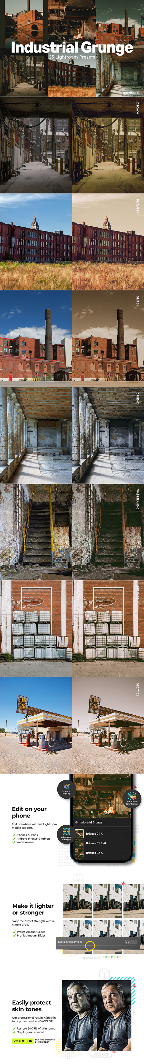 20 Industrial Grunge Lightroom Presets