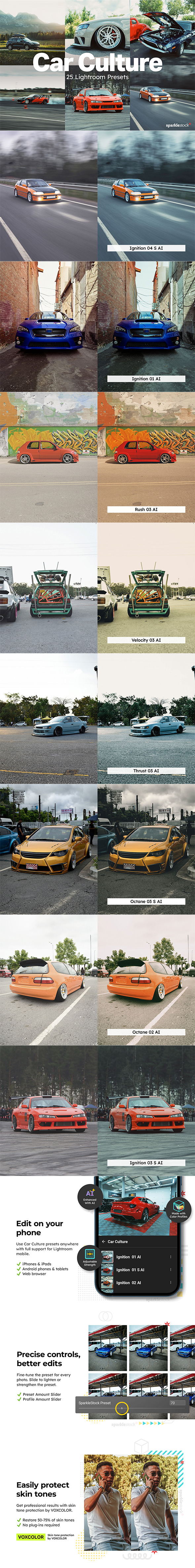 20 Car Culture Lightroom Presets