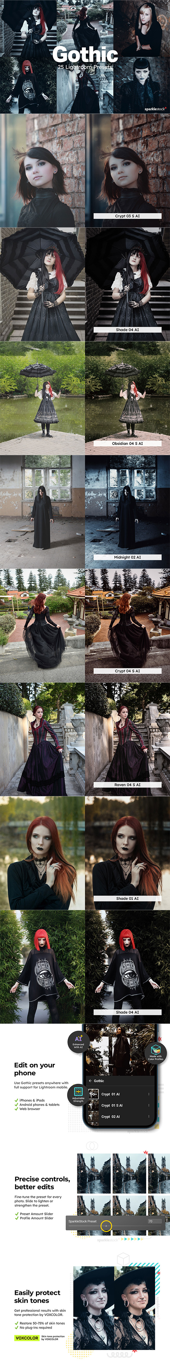 20 Gothic Lightroom Presets