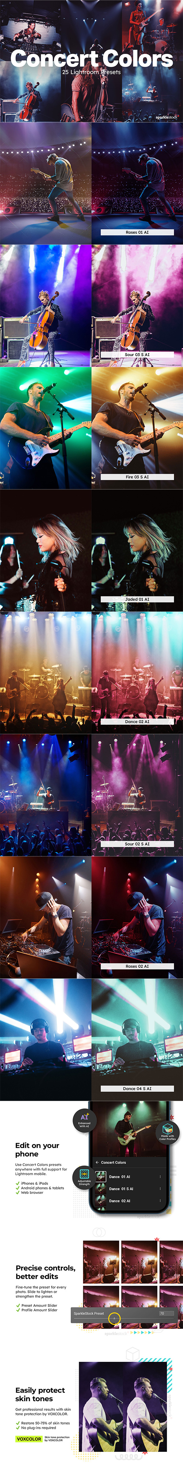 20 Concert Colors Lightroom Presets