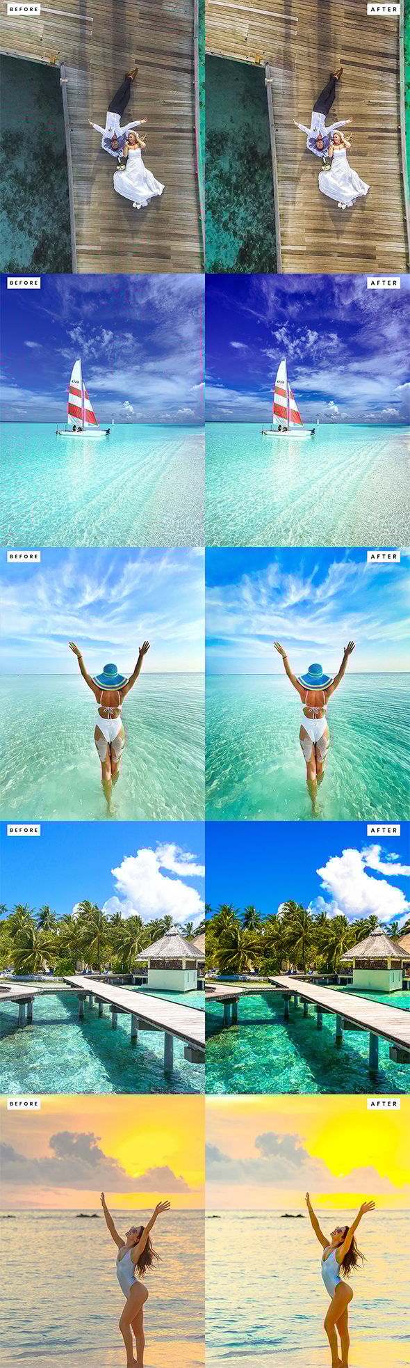 Cinematic Maldive Lightroom Presets