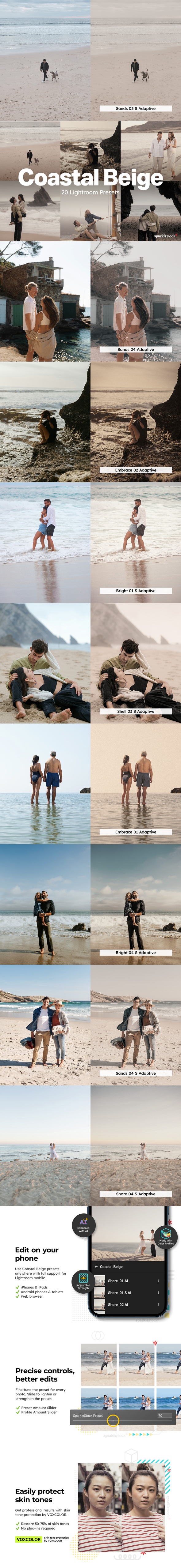 20 Coastal Beige Lightroom Presets