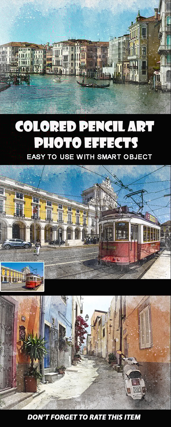 Colored Pencil Art Photo Effects