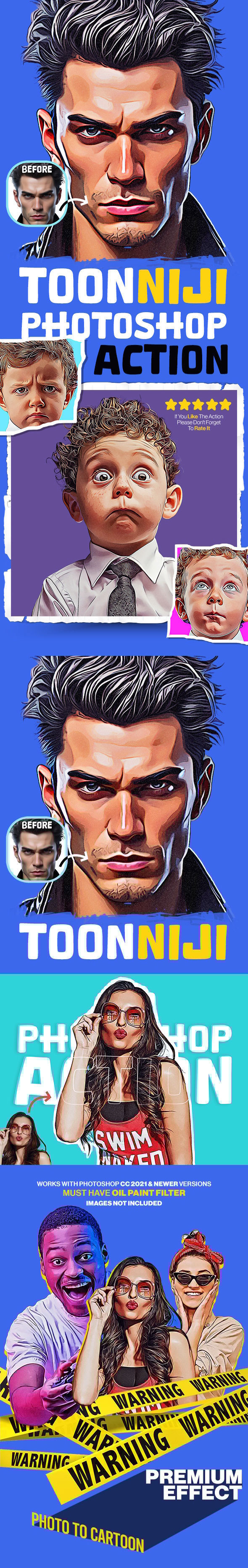 ToonNiji Photoshop Action