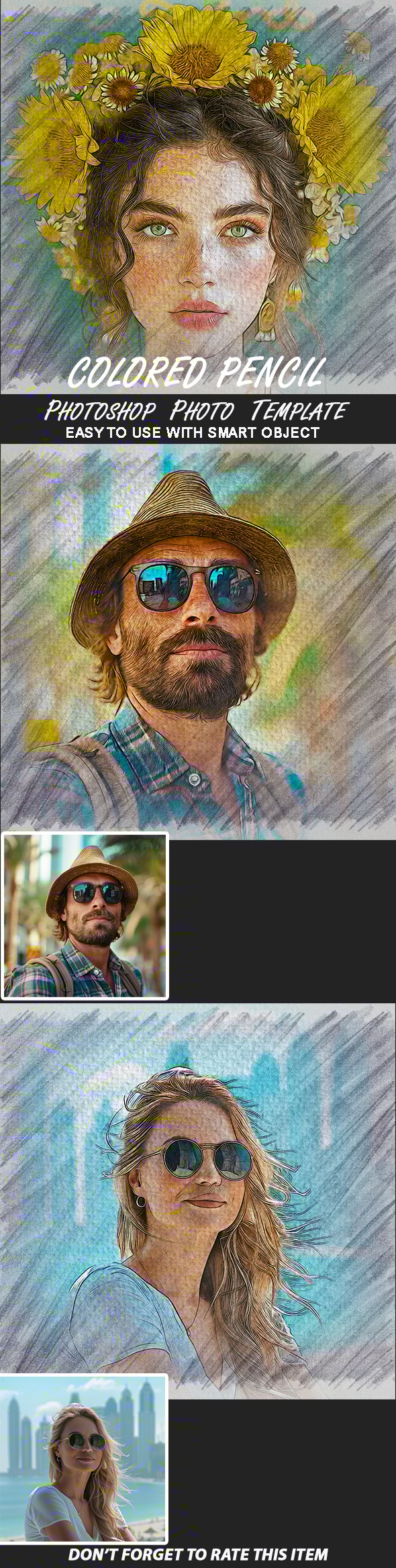 Colored Pencil Photoshop Effects