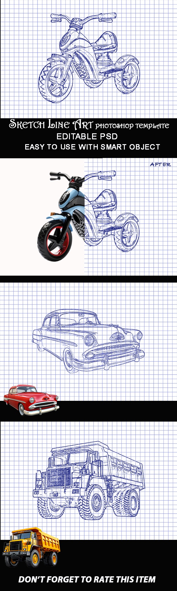 Sketch Line Art Photoshop Template