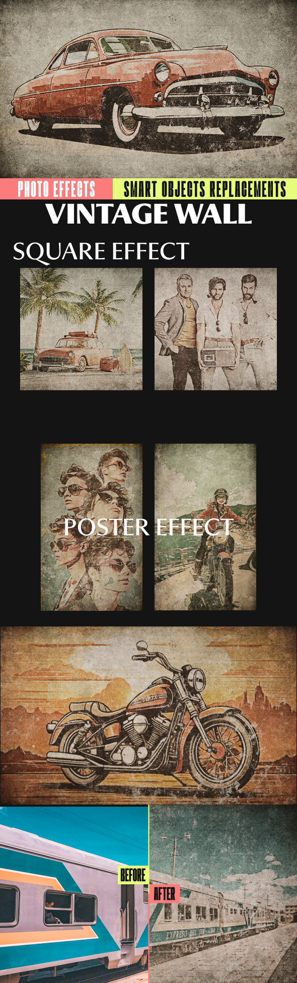 Vintage Wall Photo Effect