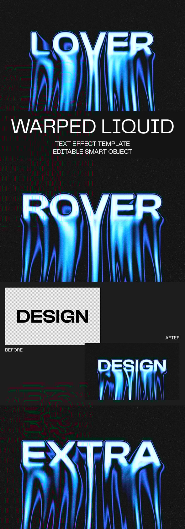 Warped Liquid Text Effect