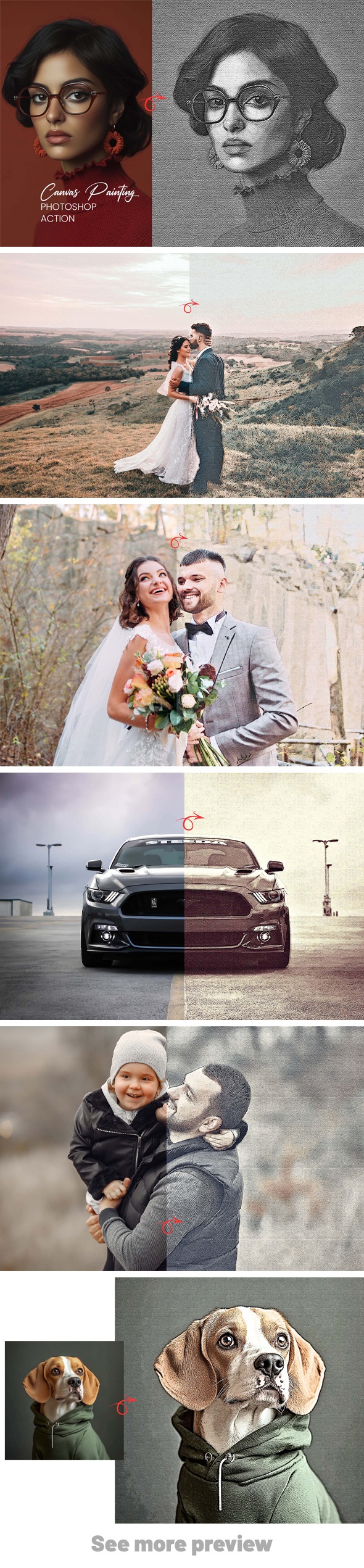 Canvas Painting Photoshop Action