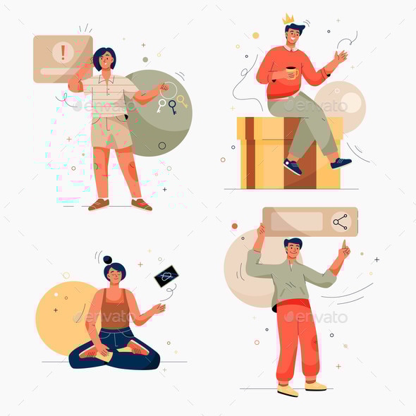 Onboarding Isolated Scenes Set